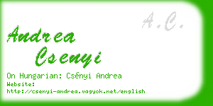 andrea csenyi business card