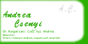 andrea csenyi business card